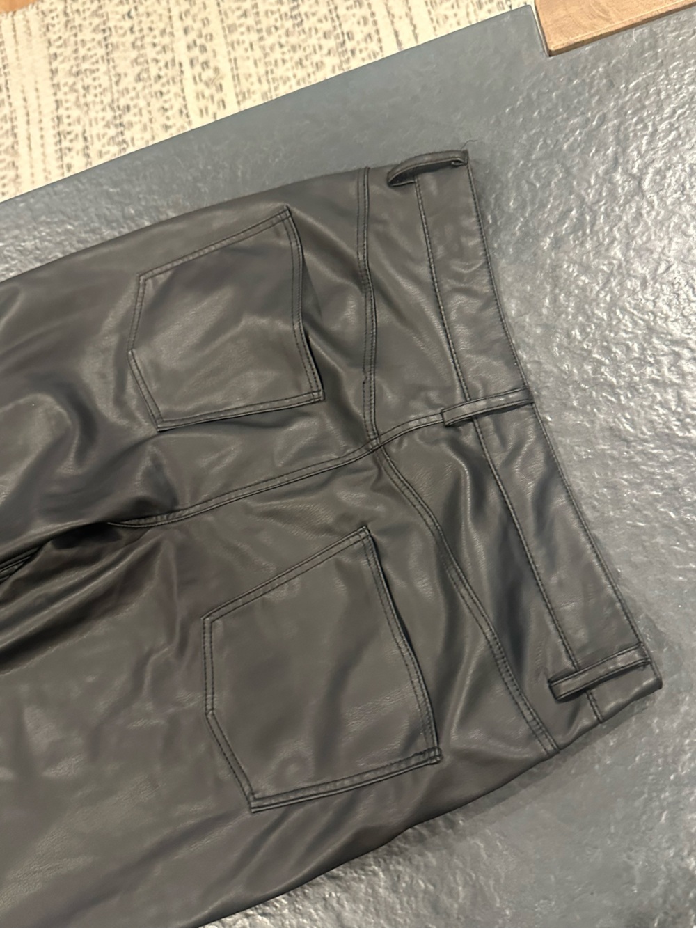 Zara Black Faux Leather Pants - Picture 7 of 7